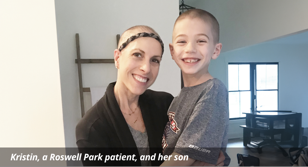 Kristin, a Roswell Park patient, and her son