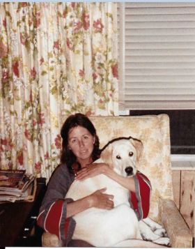My Mom Dale and her dog Bama