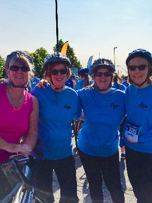 The sister-in-laws riding together!  Bridget, Kathy, Nora and Sandy