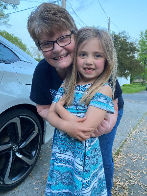 Madison with her grandma, Connie Helwig, who we'TMre riding for this year!