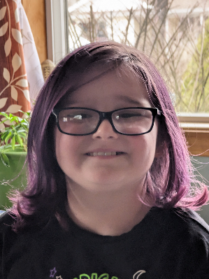 I colored my hair purple in support for bald for bucks 'oe