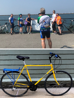 This year's Project Bike is thanks to Kim and her early 80's donor bike. Papa Pugliese helped with the rest-o-mod making a down tube shifting racer into a trigger shifting commuter.