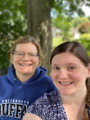 Me with my mom, who is breast cancer free thanks to Roswell Park!